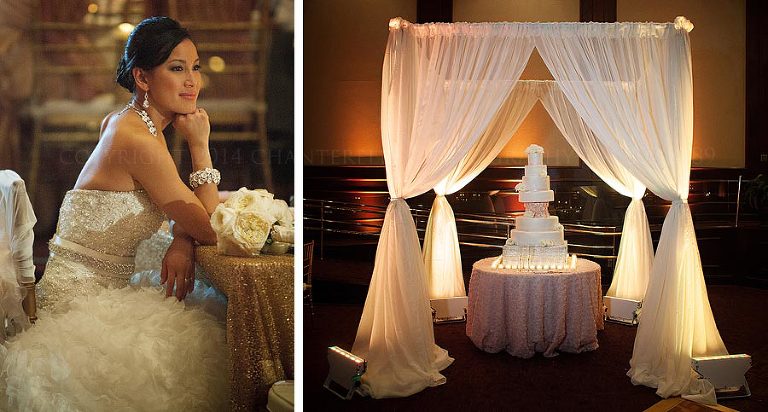 pink and gold theme wedding