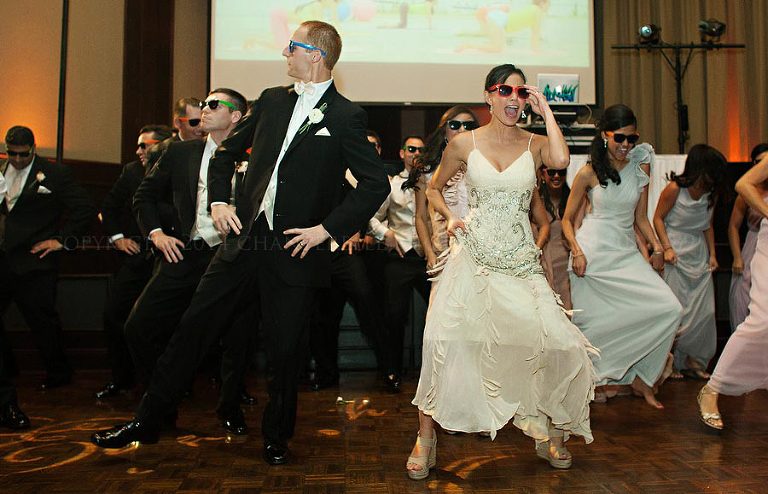 gangnam style dance by bridal party