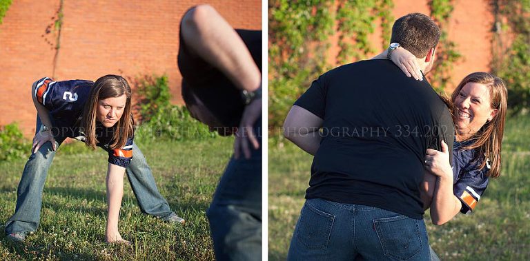 football theme engagement pictures