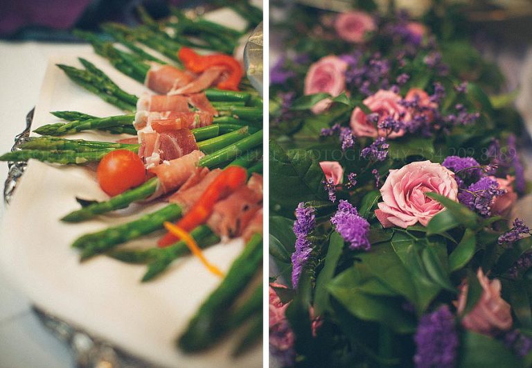 food and flowers at montgomery country club
