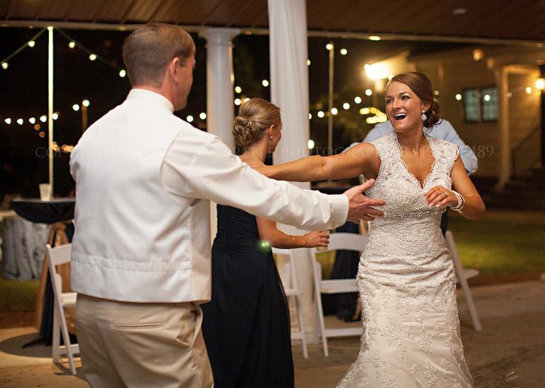 bride and groom dance at rocky mount