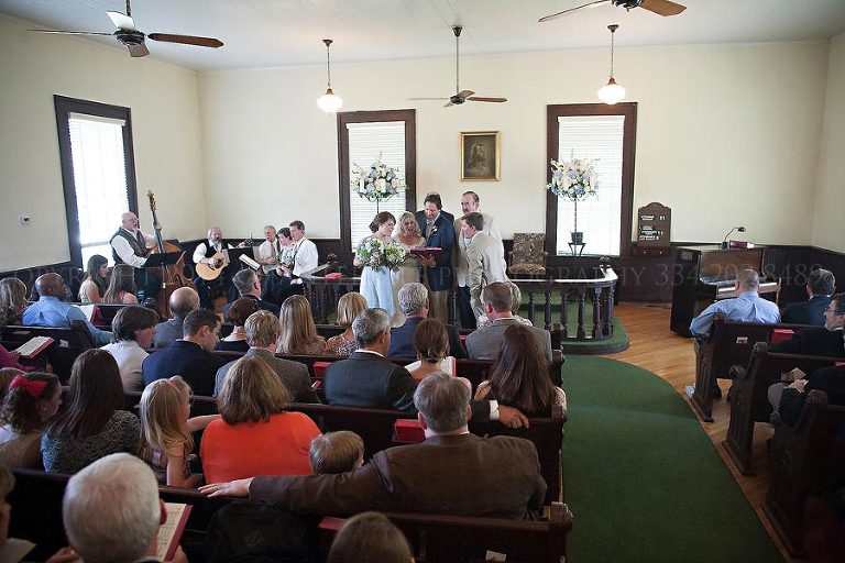 wedding in rustic fitzpatrick church