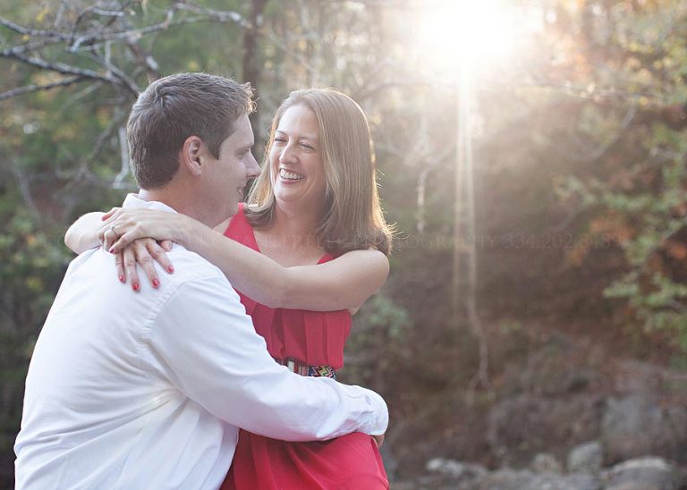 engagement session in state park in alabama