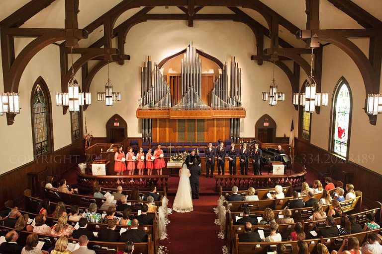 wedding ceremony at gallatin first united methodist church