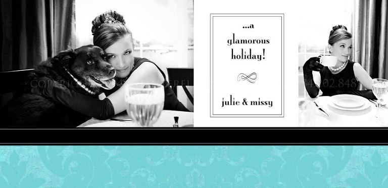 audrey hepburn theme christmas card