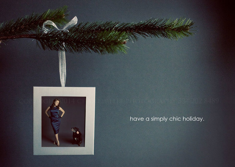 simply chic retro christmas card