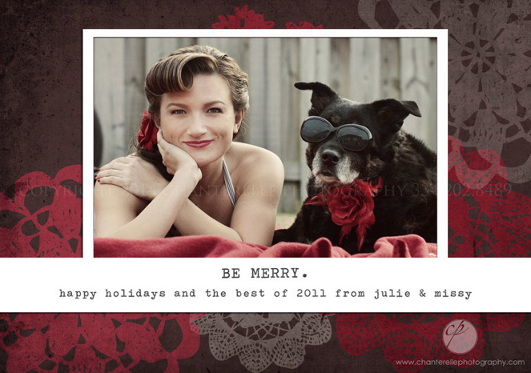 retro rockabilly christmas card