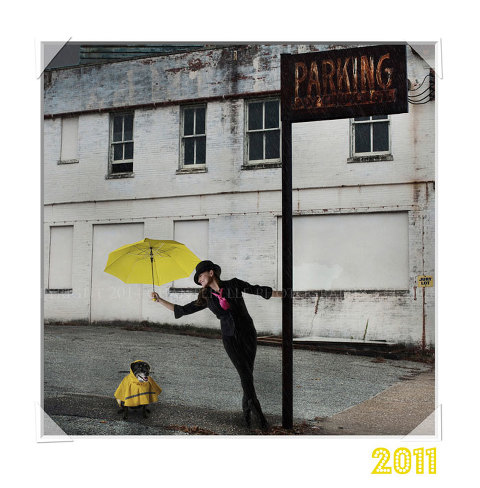 singin in the rain themed christmas card