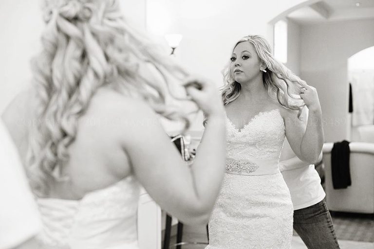 bride getting ready at moores mill in auburn