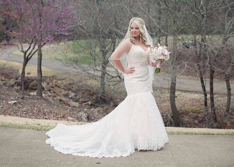 bride in light gold maggie sottero gown in alabama