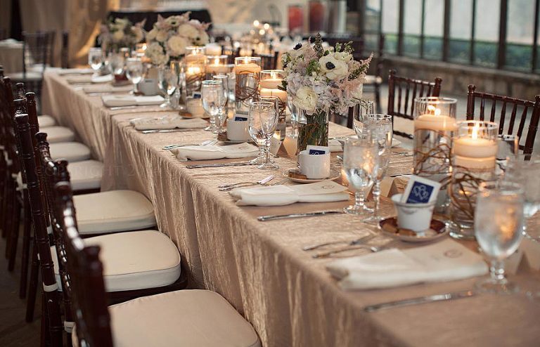 head table at moores mill wedding reception