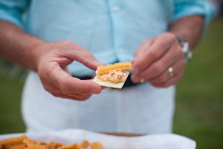 guest having appetizers during a southern wedding