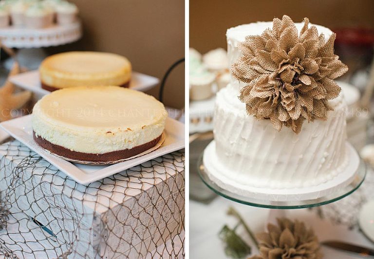 cheesecake and wedding cake from ligers bakery at sandestin wedding