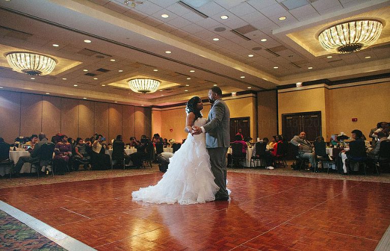 first dance at embassy suites wedding reception