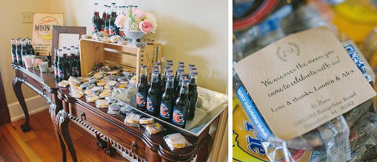 rc cola and moon pie wedding favors