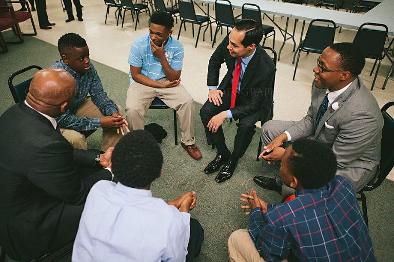 youth of selma speak to secretary castro during bridge crossing jubilee