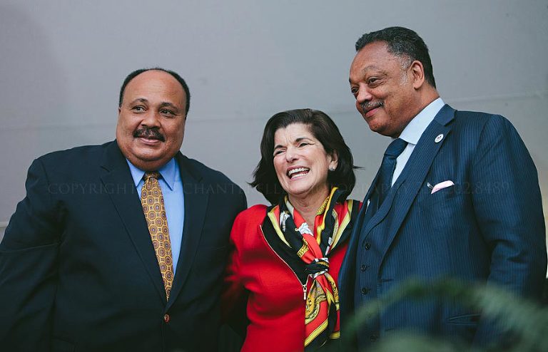 martin luther king III with luci baines johnson and reverend jesse jackson