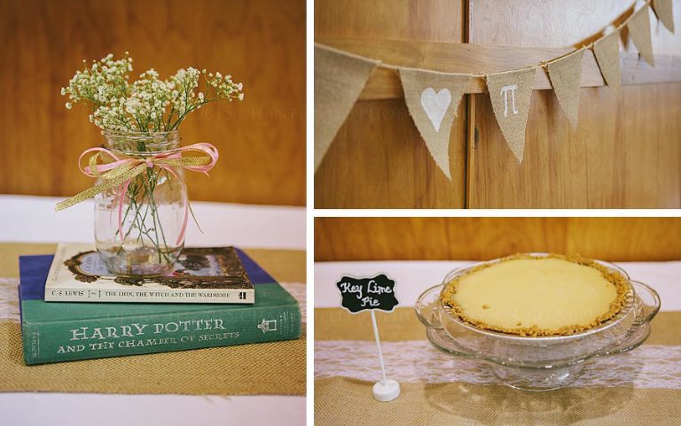 pi day wedding reception with harry potter decor