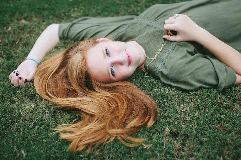 teenage girl portrait with red hair in alabama