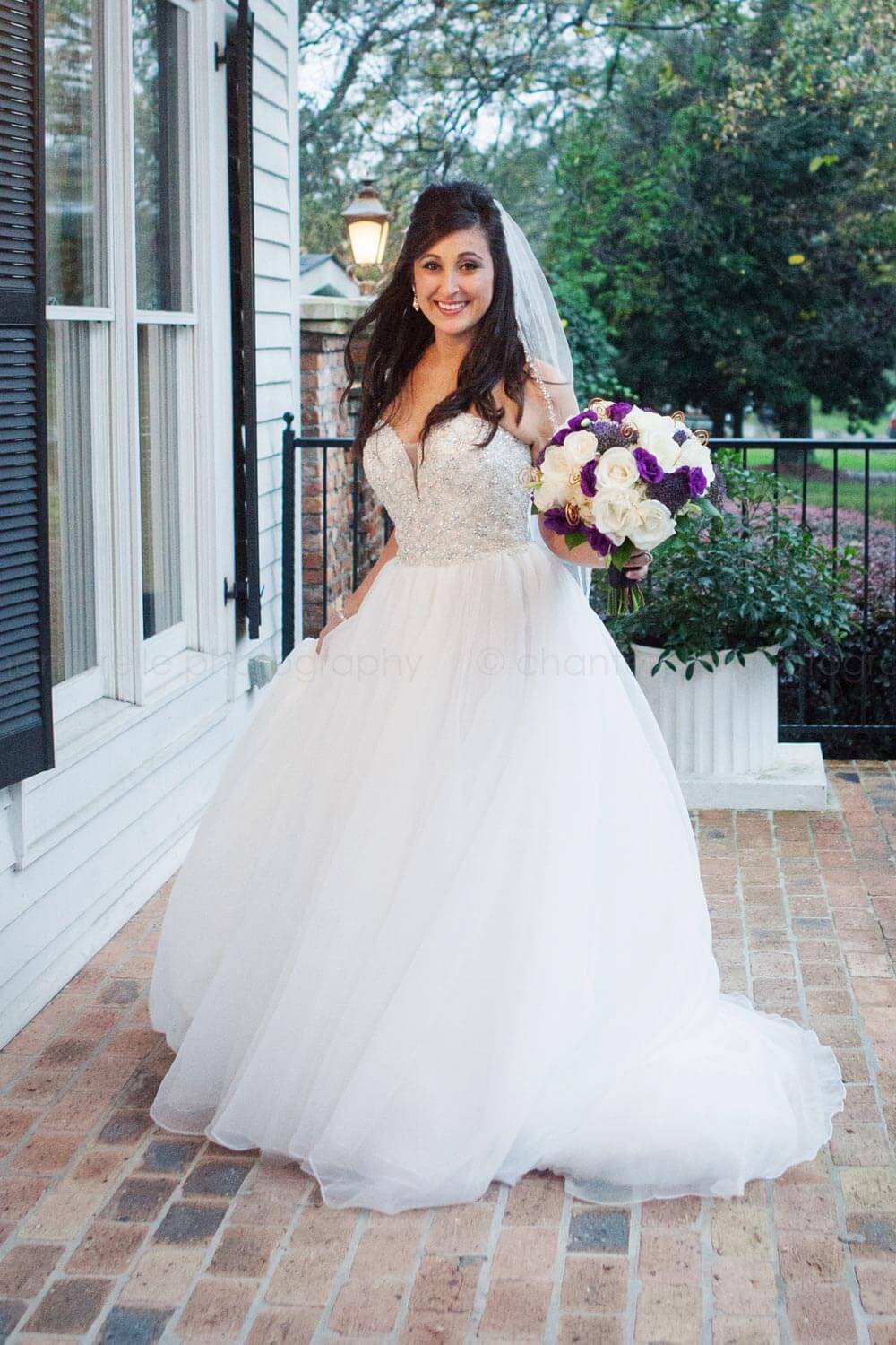 bride in maggie sottero gown at carl house in atlanta