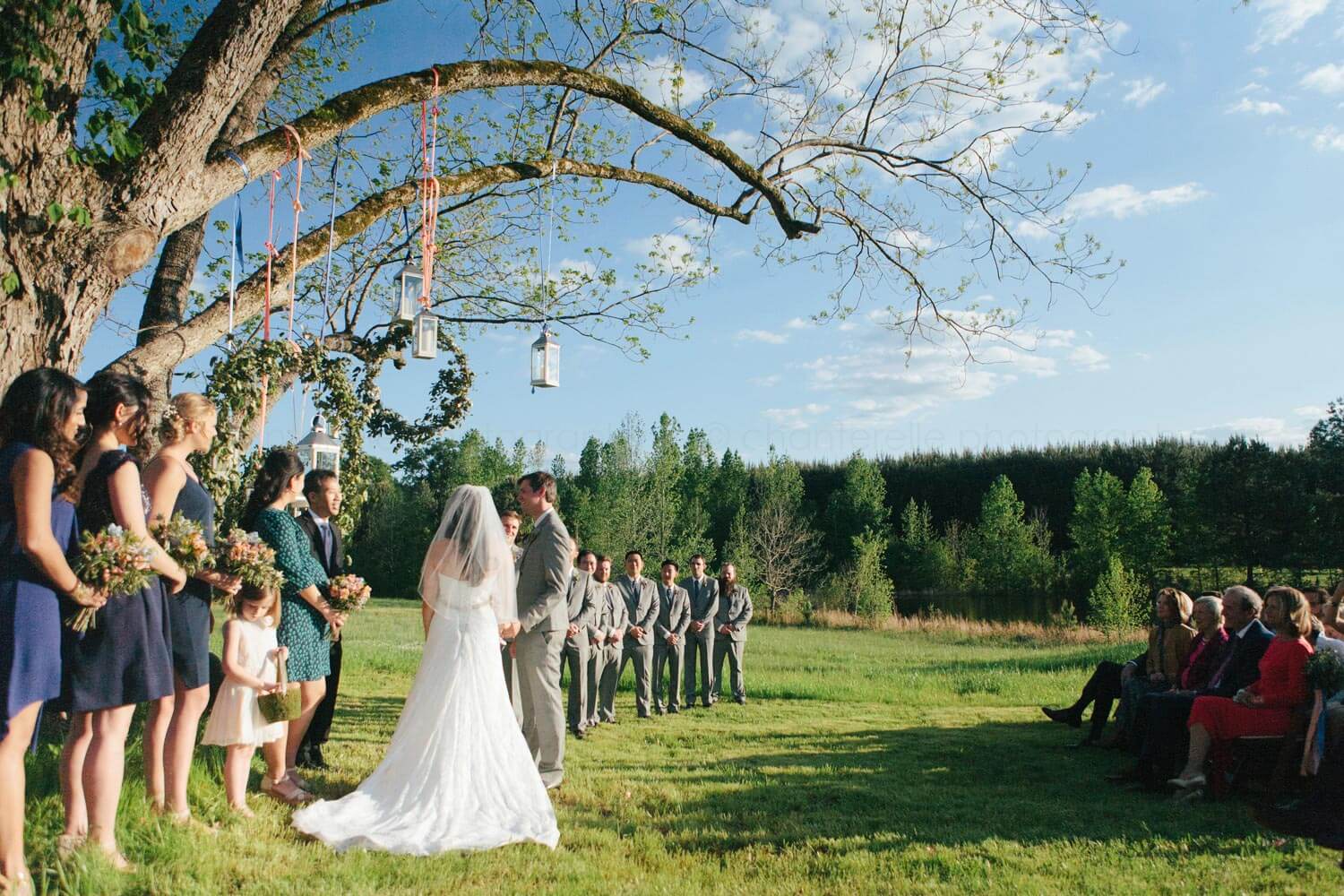 rustic alabama farm barn wedding under a tree