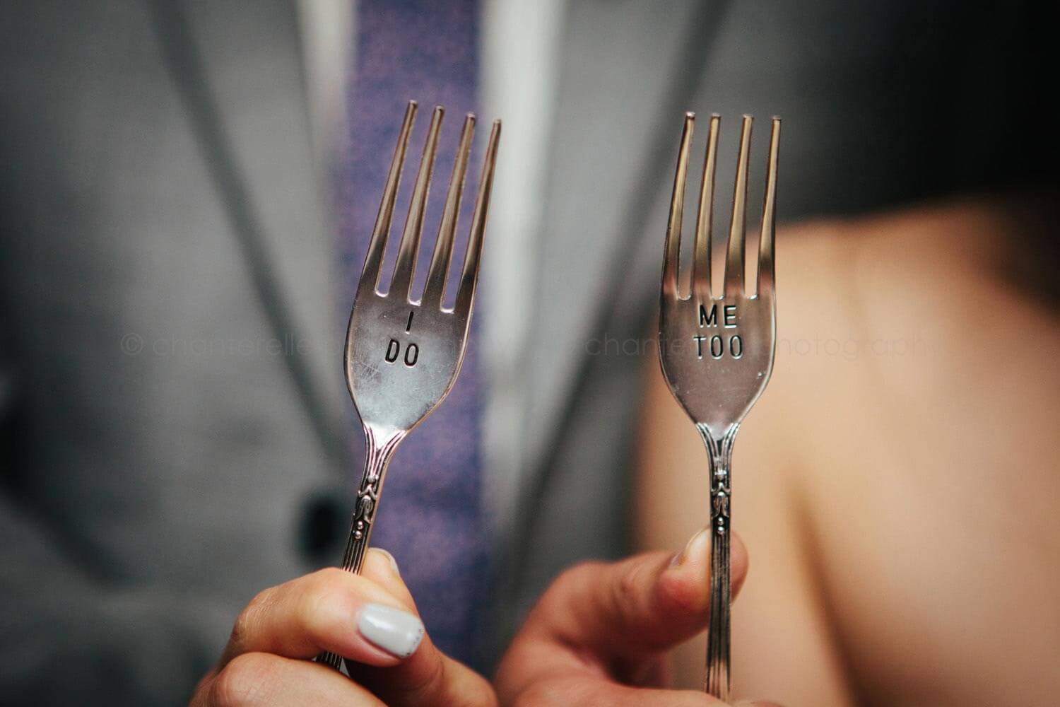 i do and me too forks for alabama wedding reception cake
