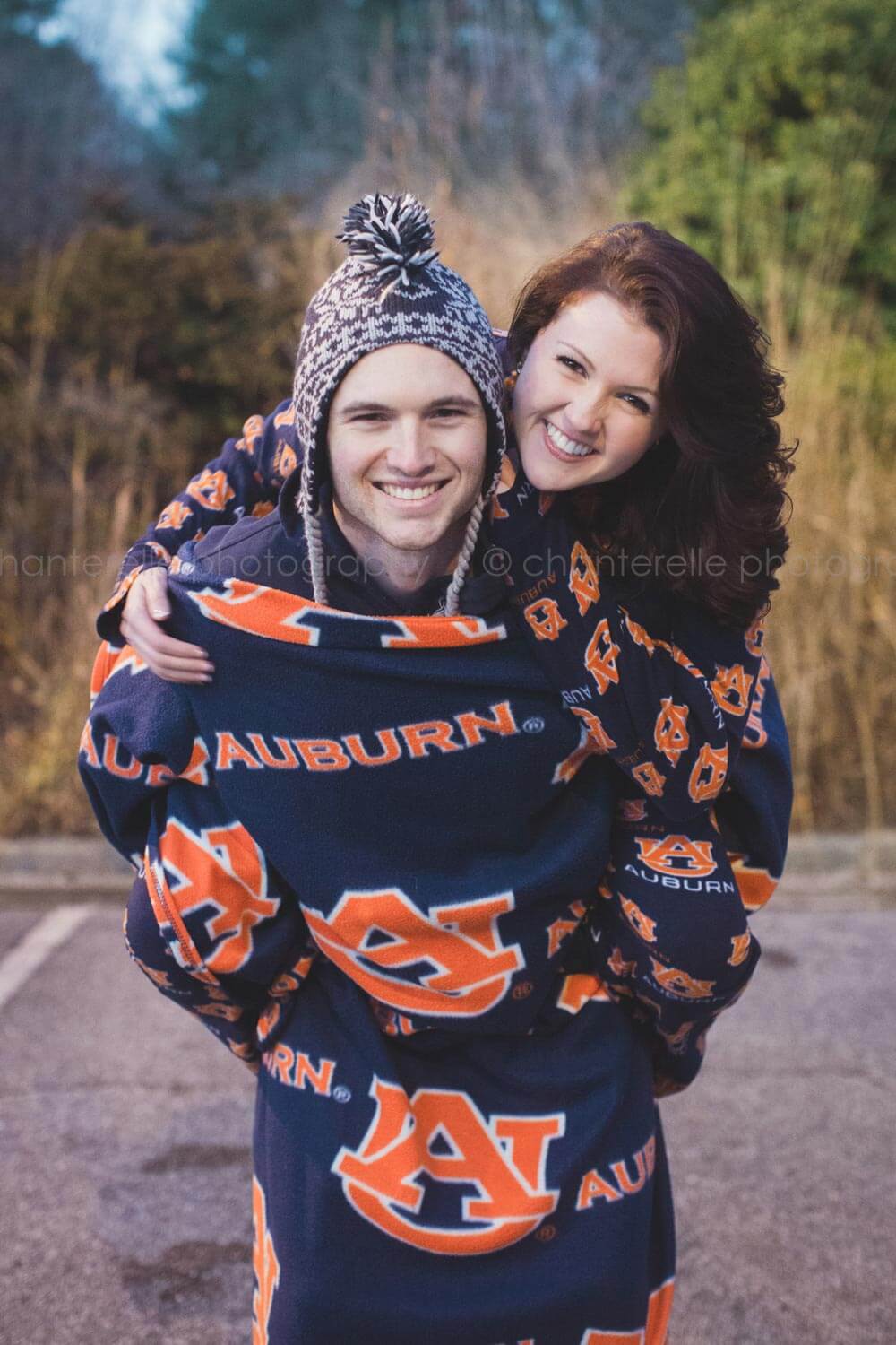 auburn themed engagement pictures