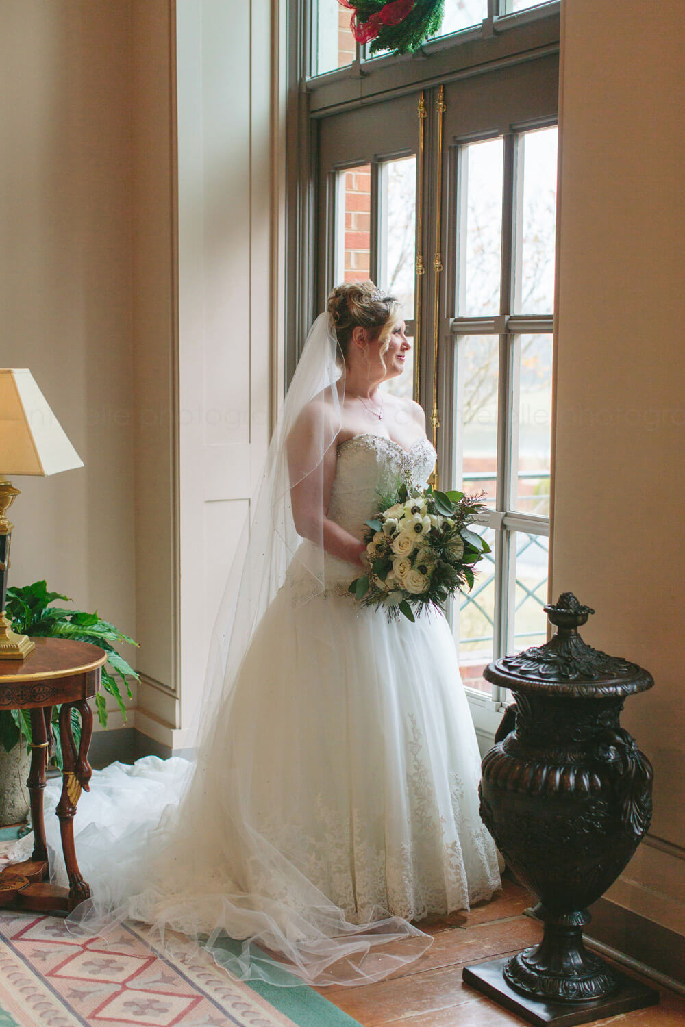 bride in david tutera gown