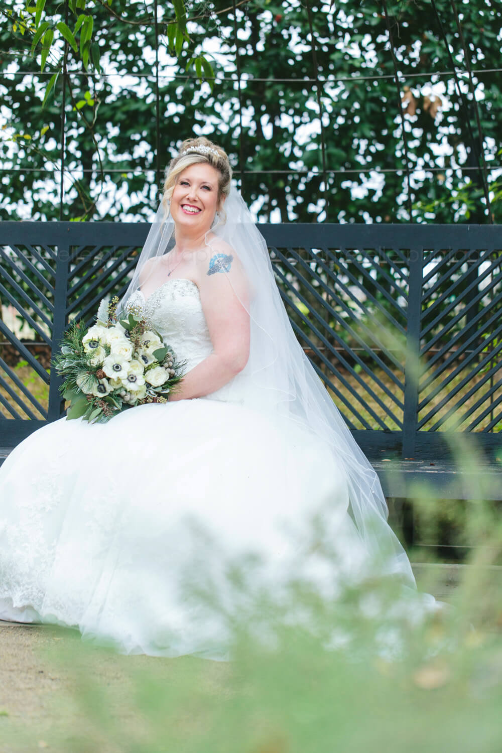 bride in shakespeare garden in montgomery