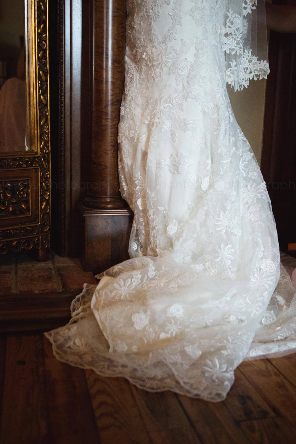 brides justin alexander lace gown