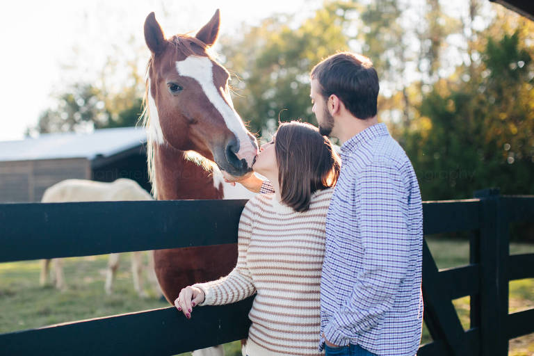 engagement session with horse