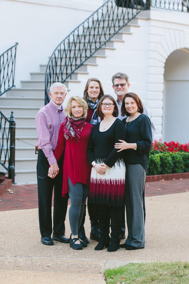 family portrait on university of alabama campus