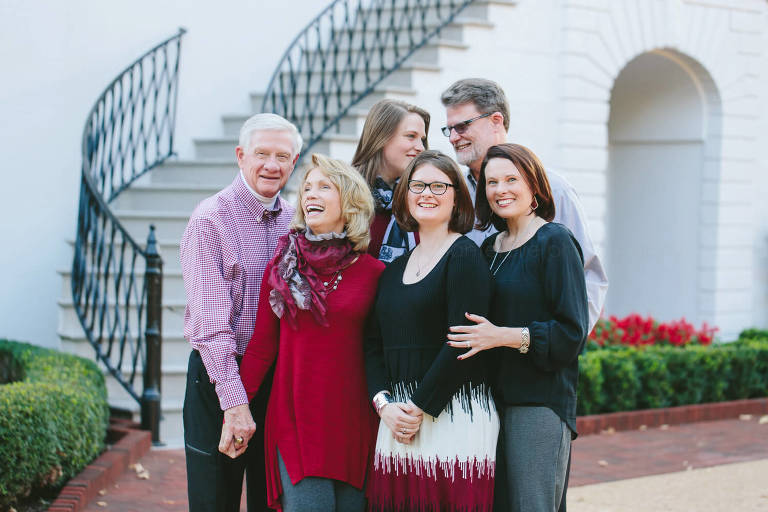 family laughing at university of alabama