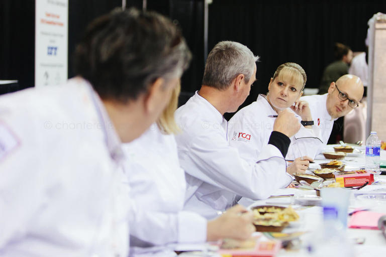 judging during culinary competition