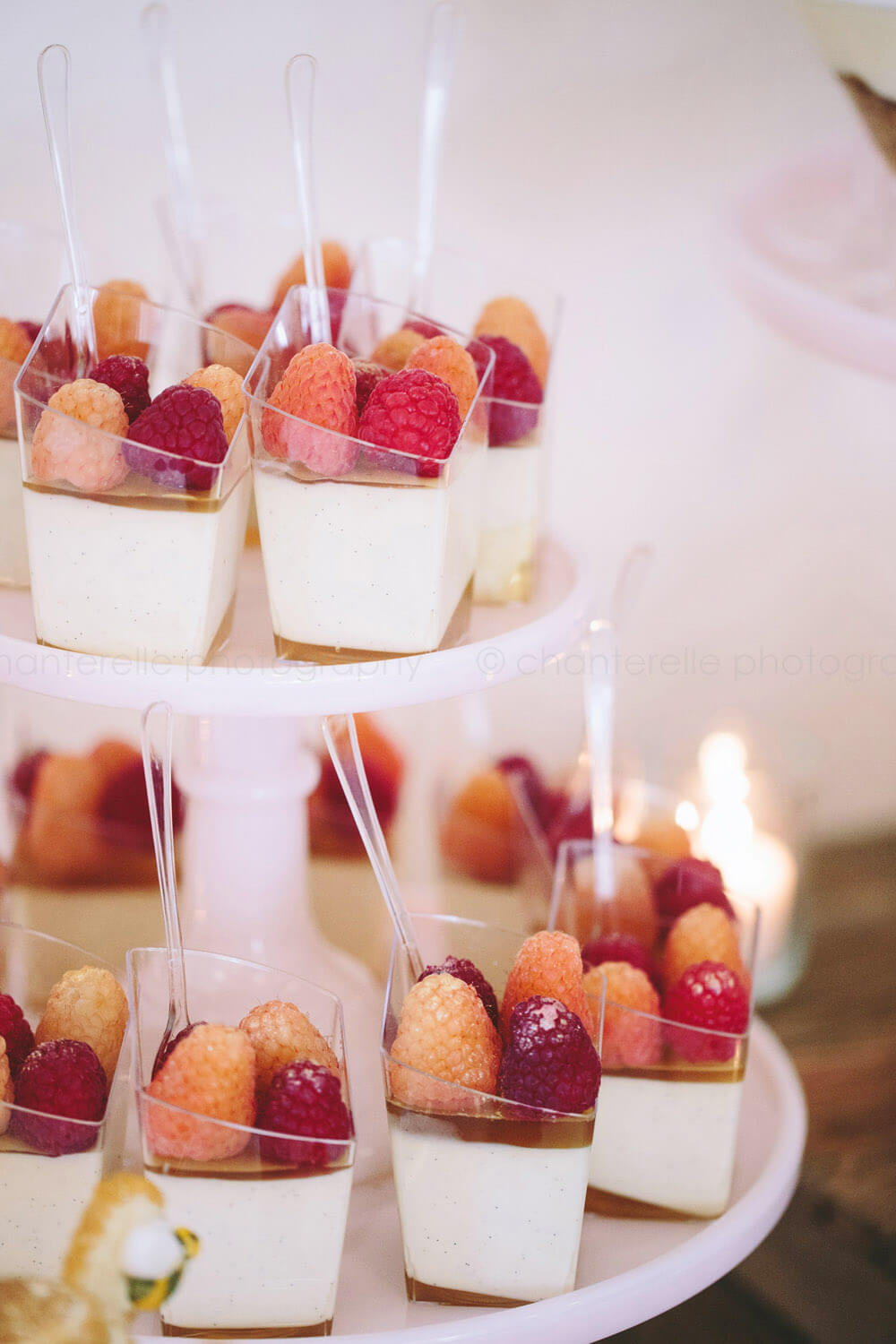 raspberry dessert at westminster wedding reception