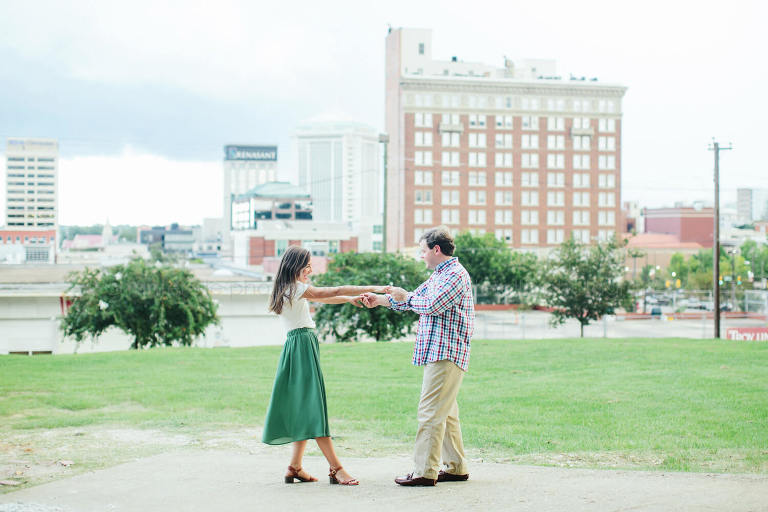 couple dancing in downtown montgomery al