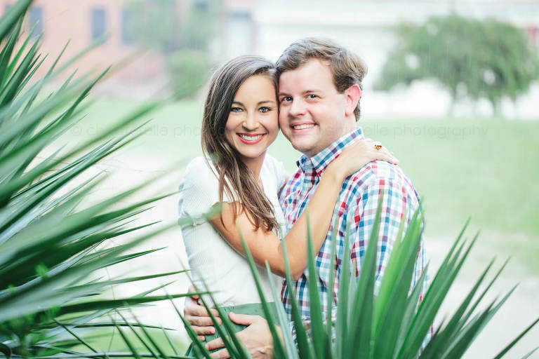 engaged couple smiling in montgomery al