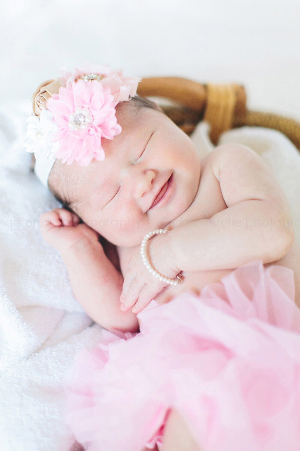 newborn girl smiling in montgomery al