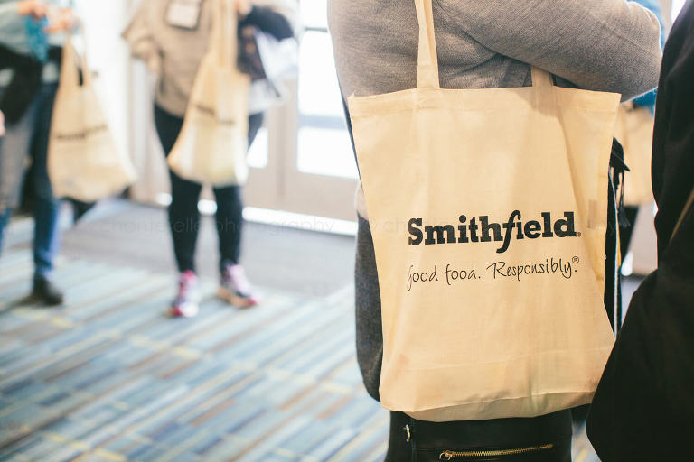 smithfield tote bags at ifec conference food tours