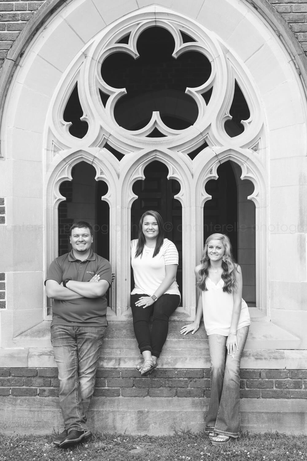 black and white sibling portrait in montgomery