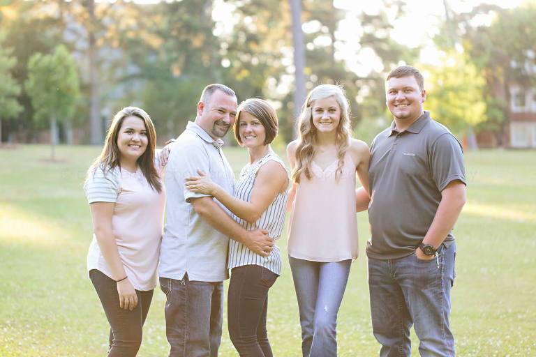 backlit family portrait in montgomery