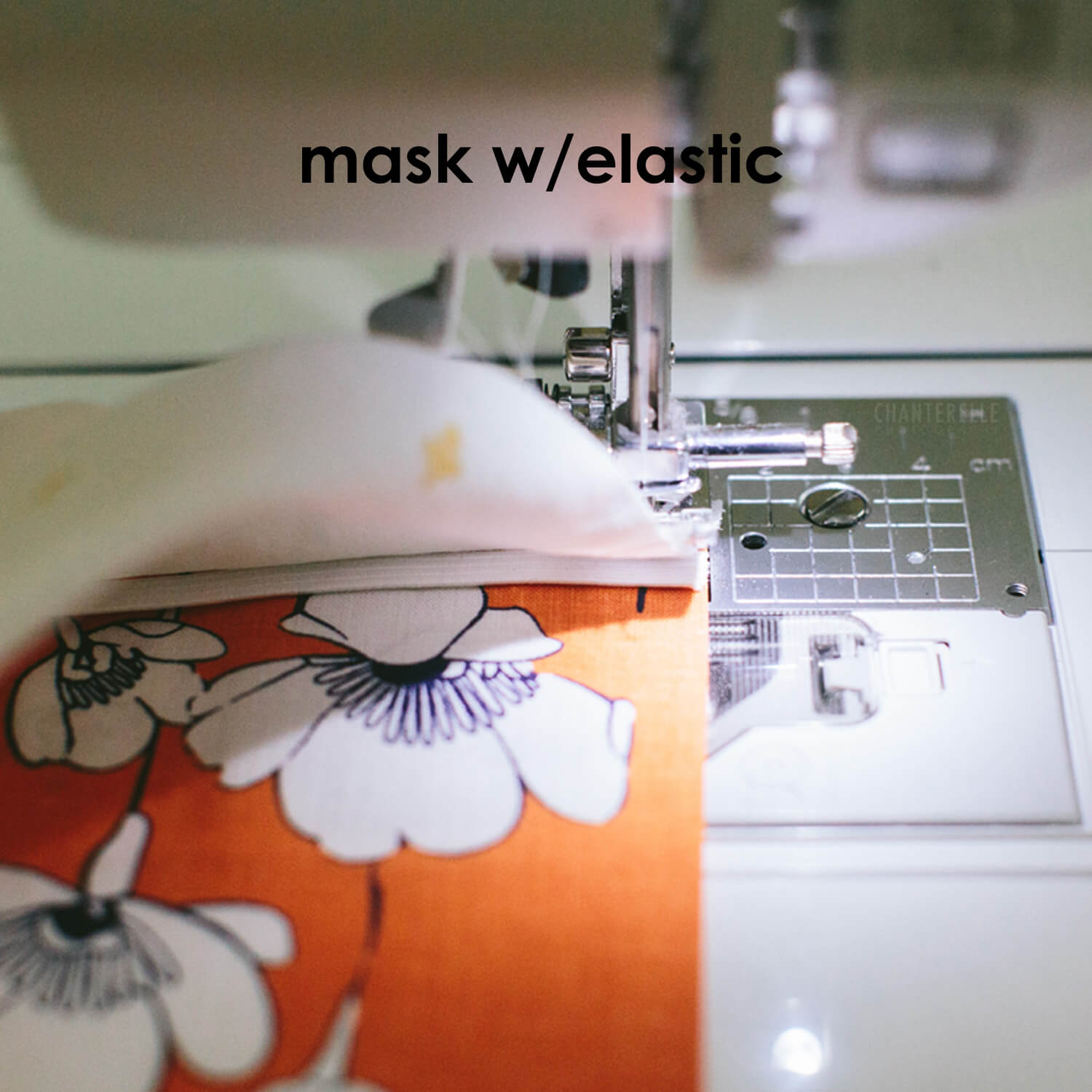 placement of elastic in diy mask