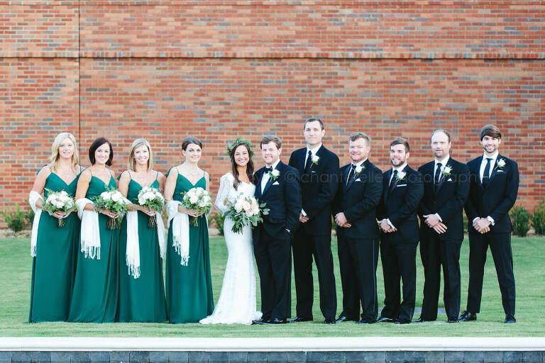 wedding party at the montgomery museum of fine arts