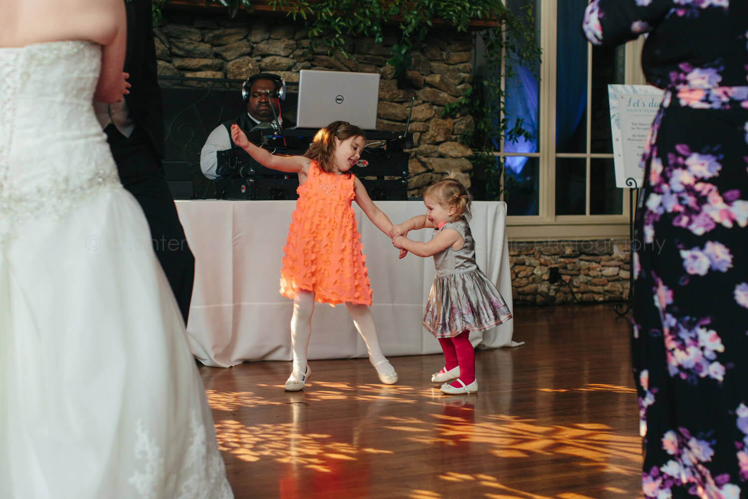 kids dancing at wedding reception